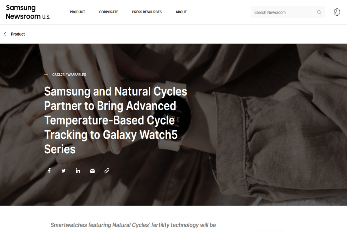 Samsung agregará seguimiento de período basado en temperatura en Galaxy Watch 5
