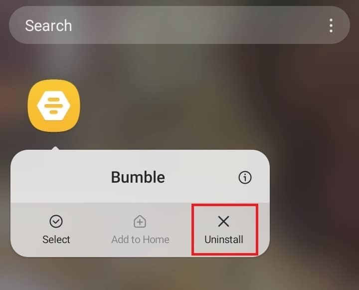 Desinstalar Bumble.  10 formas de arreglar Bumble atascado en la pantalla de carga