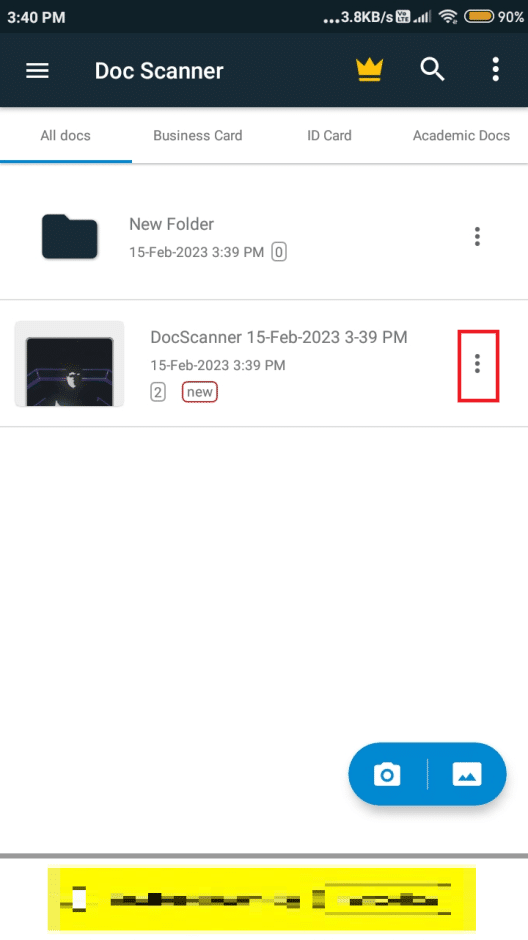 toca el icono de los tres puntos verticales