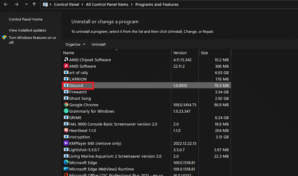 Seleccione la aplicación Discord y haga clic derecho sobre ella. Arreglar Discord Search no funciona en PC