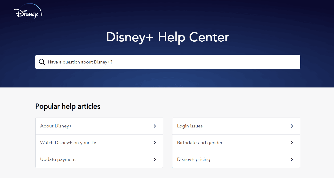 Atención al cliente de Disney Plus 