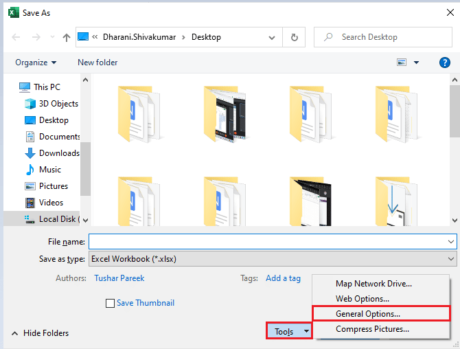 haga clic en Herramientas seguido de Opciones generales. Cómo hacer que un archivo de Excel sea de solo lectura