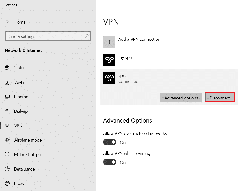   deshabilite VPN y Proxy en Windows 10.