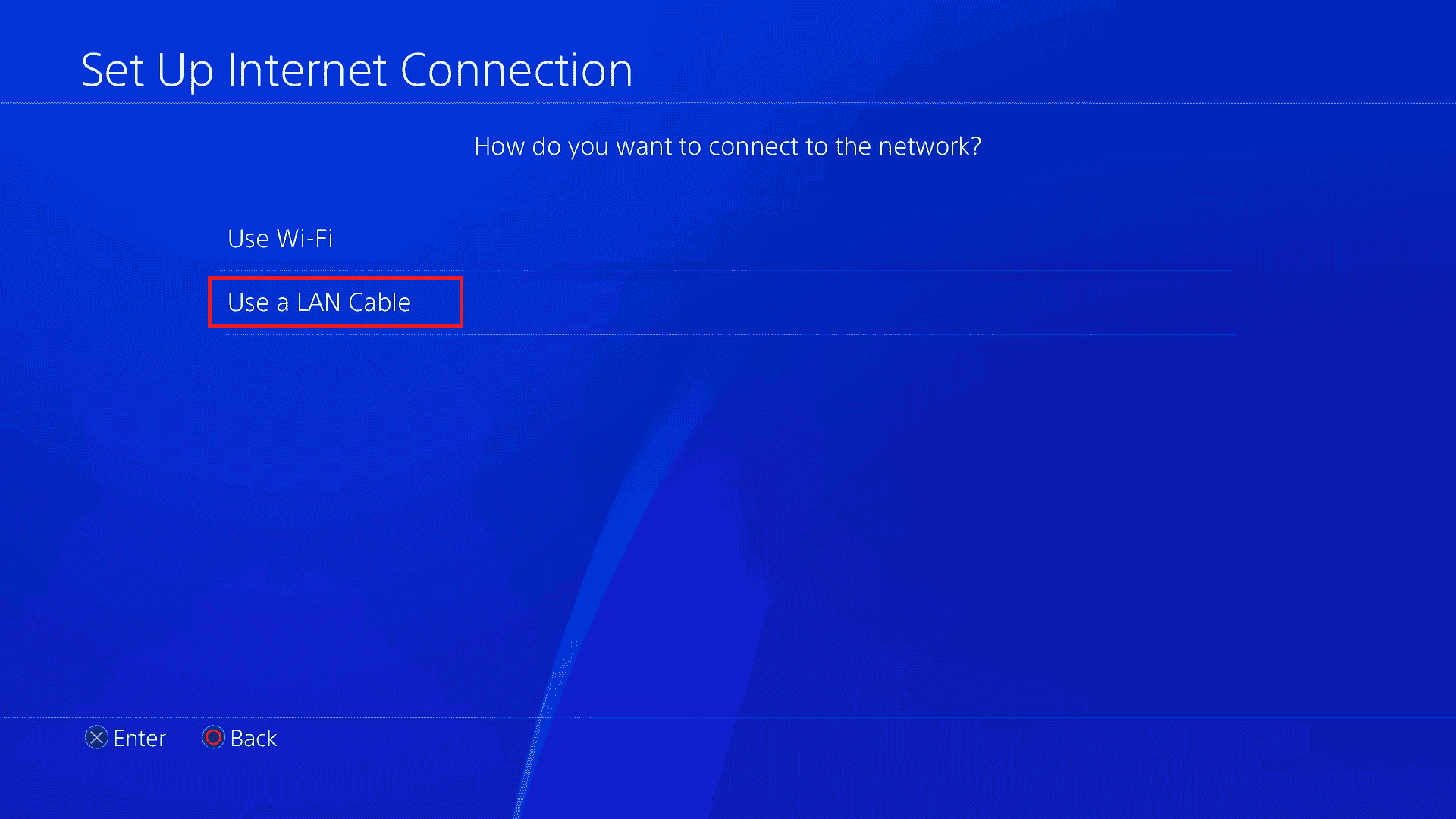 Utilice una opción de cable LAN PS4 Configure la conexión a Internet
