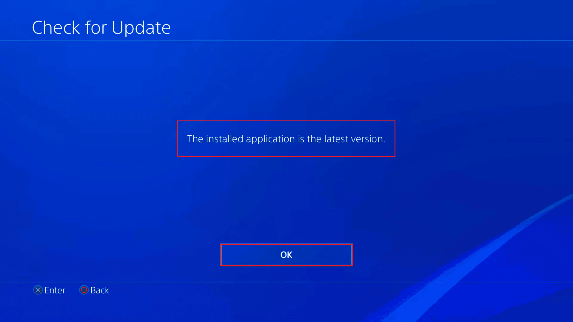 La aplicación instalada es la última versión en playstation 4 ps4