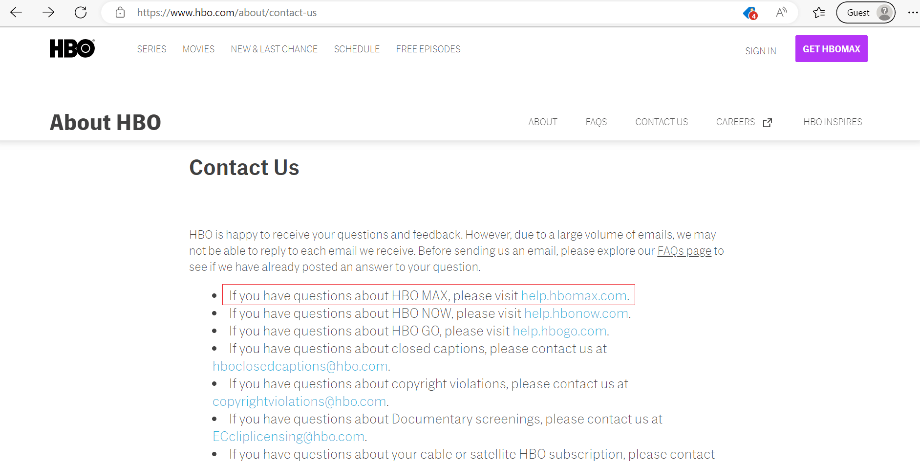 hbo contáctenos página web |  HBO Max no funciona en PS4 o PS5