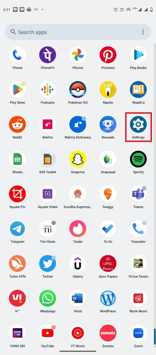 Abra Configuración desde el menú del teléfono.  ¿Debo desactivar la carga optimizada de la batería?
