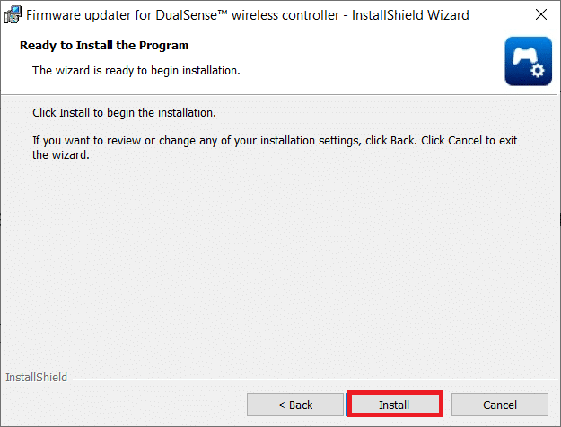 Haga clic en Instalar.  Arreglar el controlador PS5 que no funciona en la PC