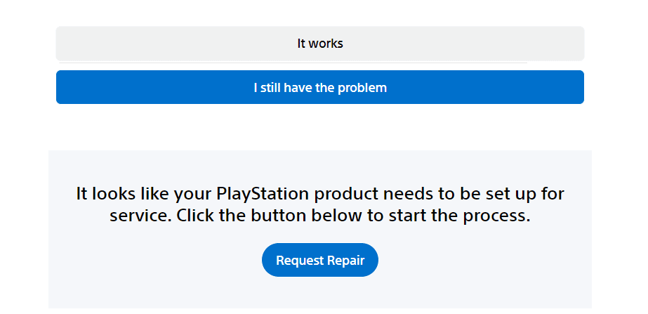 seleccione Solicitar reparación.  Arreglar el controlador PS5 que no funciona en la PC