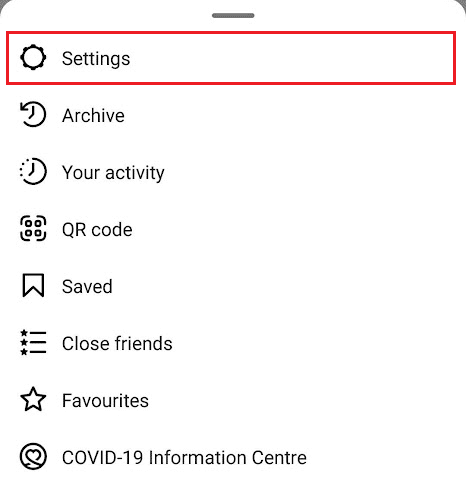 Toque en Configuración |  Cómo detener las respuestas en tus historias de Instagram