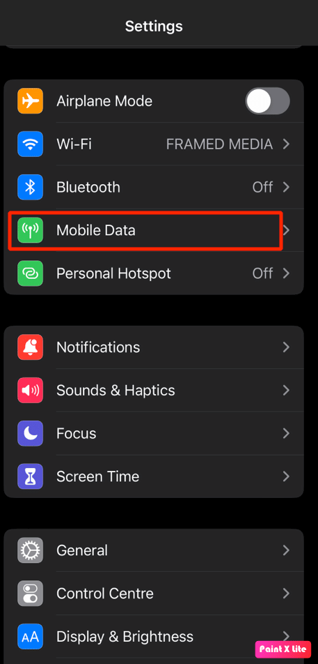 elige la opción de datos móviles |  Cómo arreglar los filtros de Snapchat que no funcionan en iPhone