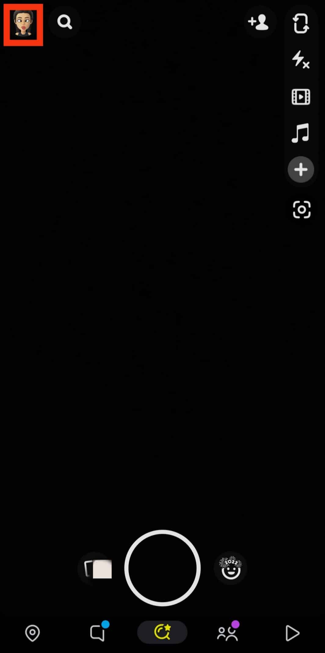 Toque el icono de su perfil.
