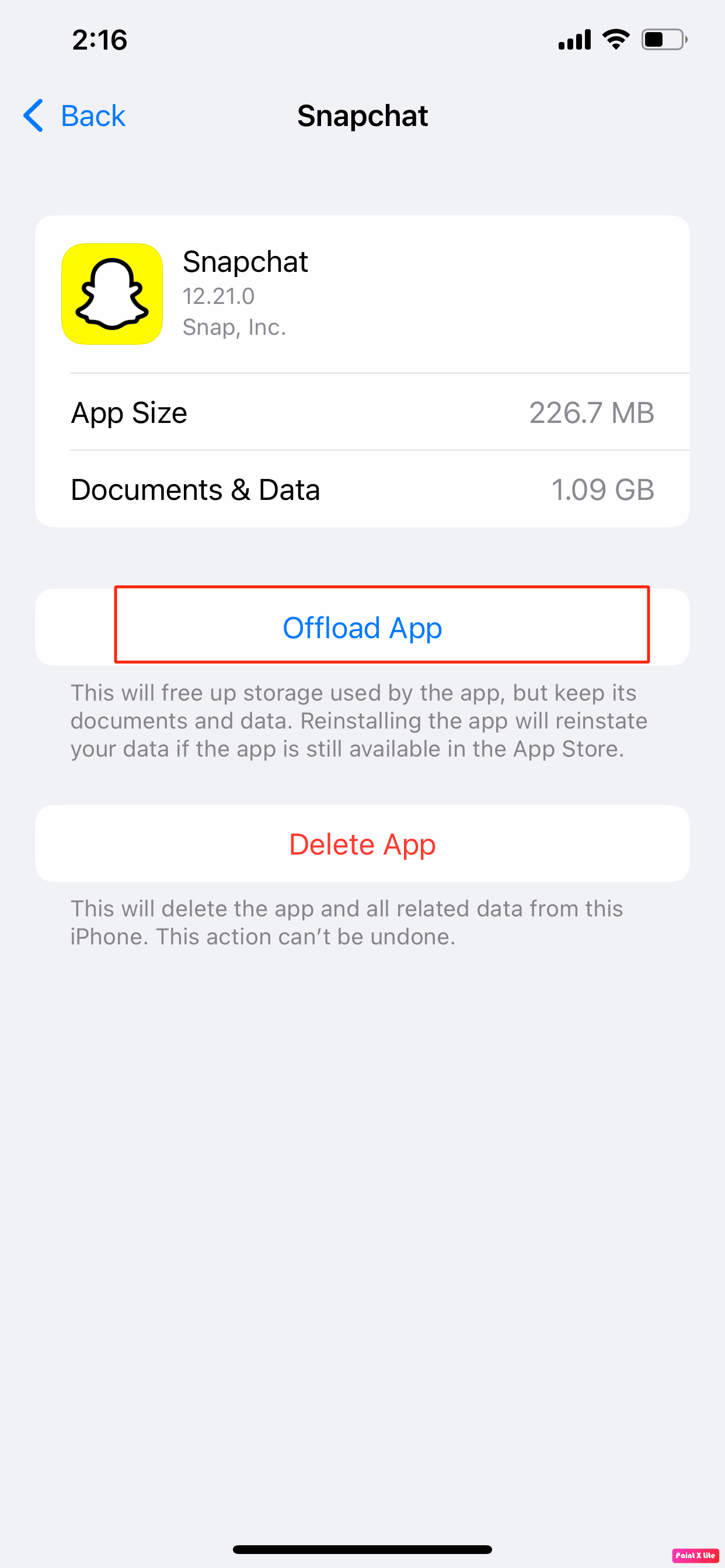 toque la opción de descarga de la aplicación