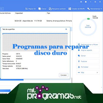 Programas para reparar disco duro