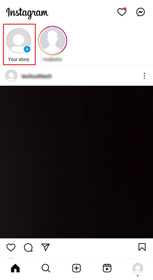 toca la pestaña Tu historia en la pantalla de noticias