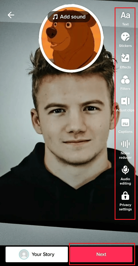 Edite el video con las opciones de edición disponibles y toque Siguiente |  Cómo obtener el filtro de Disney Pixar en Instagram