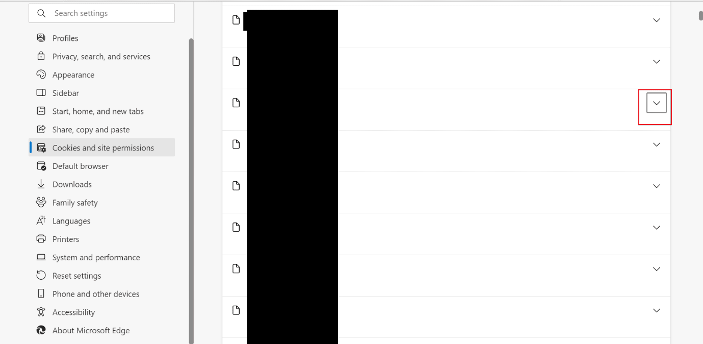flecha desplegable |  Cómo borrar caché y cookies en Microsoft Edge