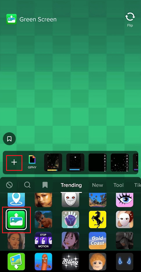 Efecto de pantalla verde - Icono más