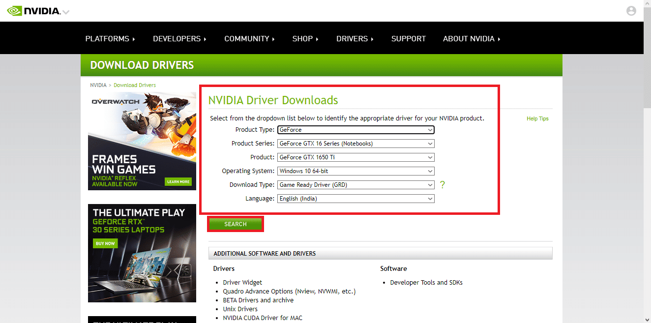 Descargas de controladores NVIDIA.  Solucionar el error de falta del contenedor de telemetría de NVIDIA