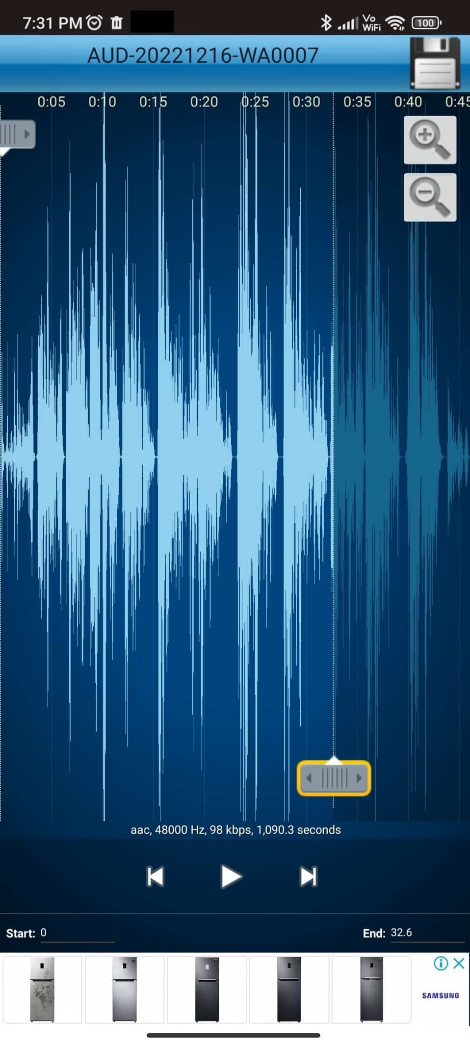 Realice cambios si es necesario |  Cómo guardar un sonido TikTok como tono de llamada