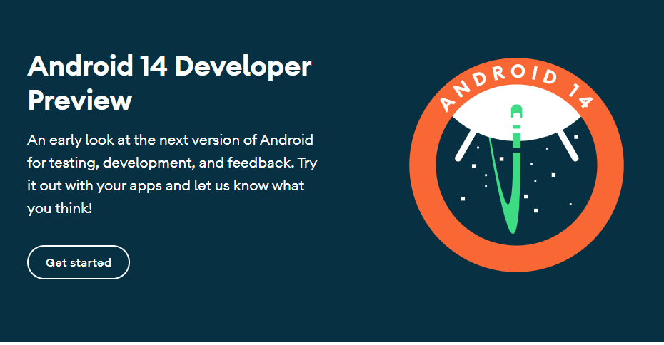 Modo de vista previa para desarrolladores de Android 14
