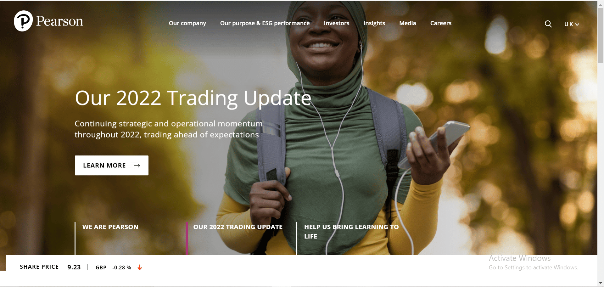 Sitio web oficial de Pearson