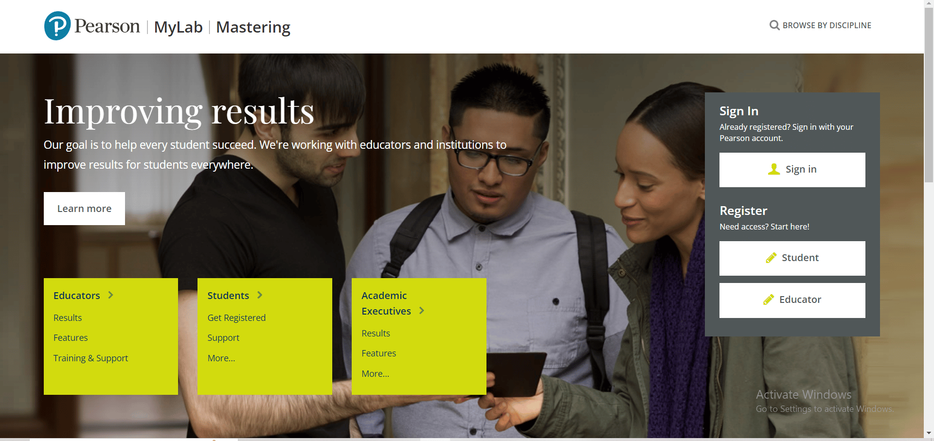 Sitio web de Pearson mylab |  eliminar cuenta de Pearson VUE