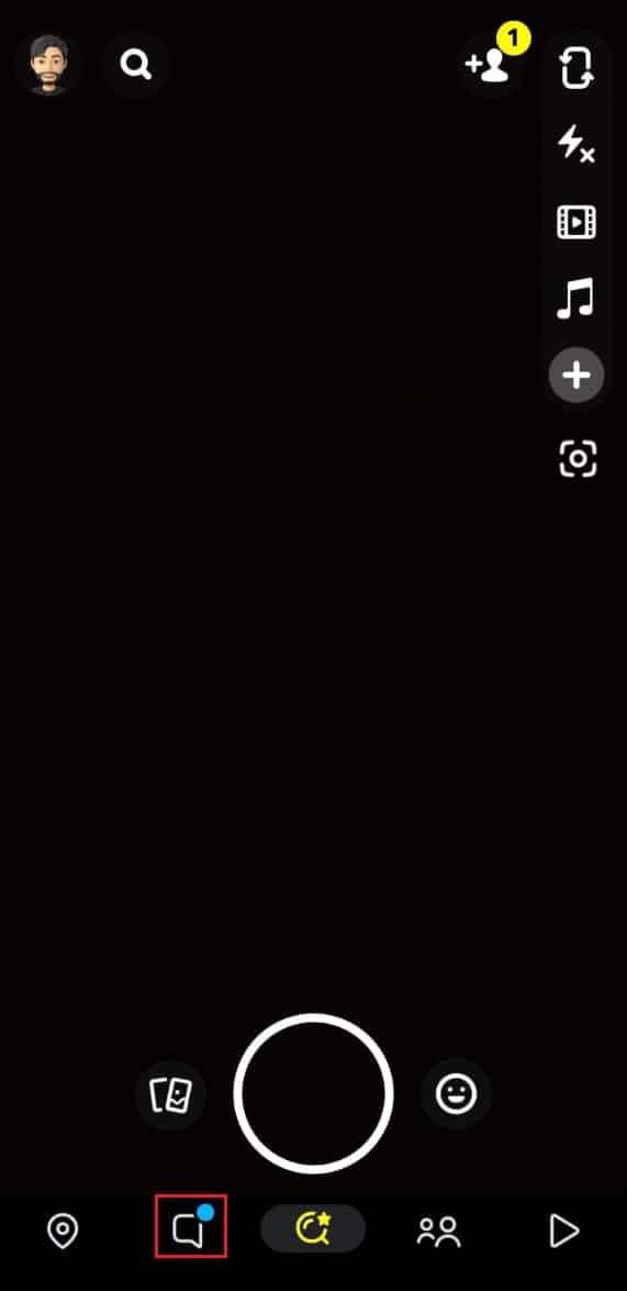 toque el icono de chat