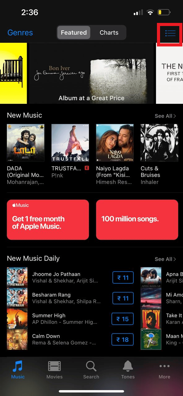 Seleccione el icono de tres líneas en la esquina superior derecha. | ¿Cómo veo el historial de Siri en iPhone?