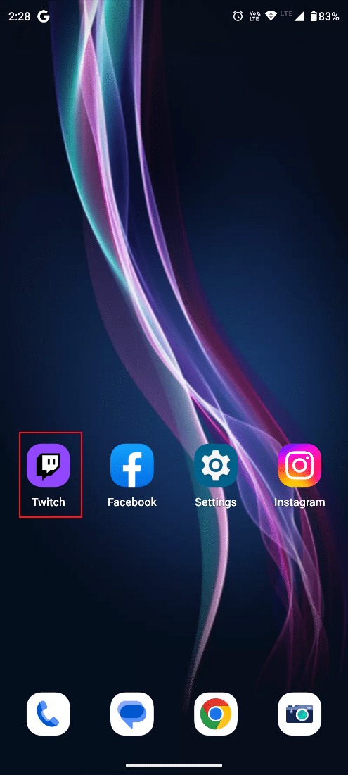 Abre la aplicación Twitch. Arreglar Twitch No eres elegible para este error de compra