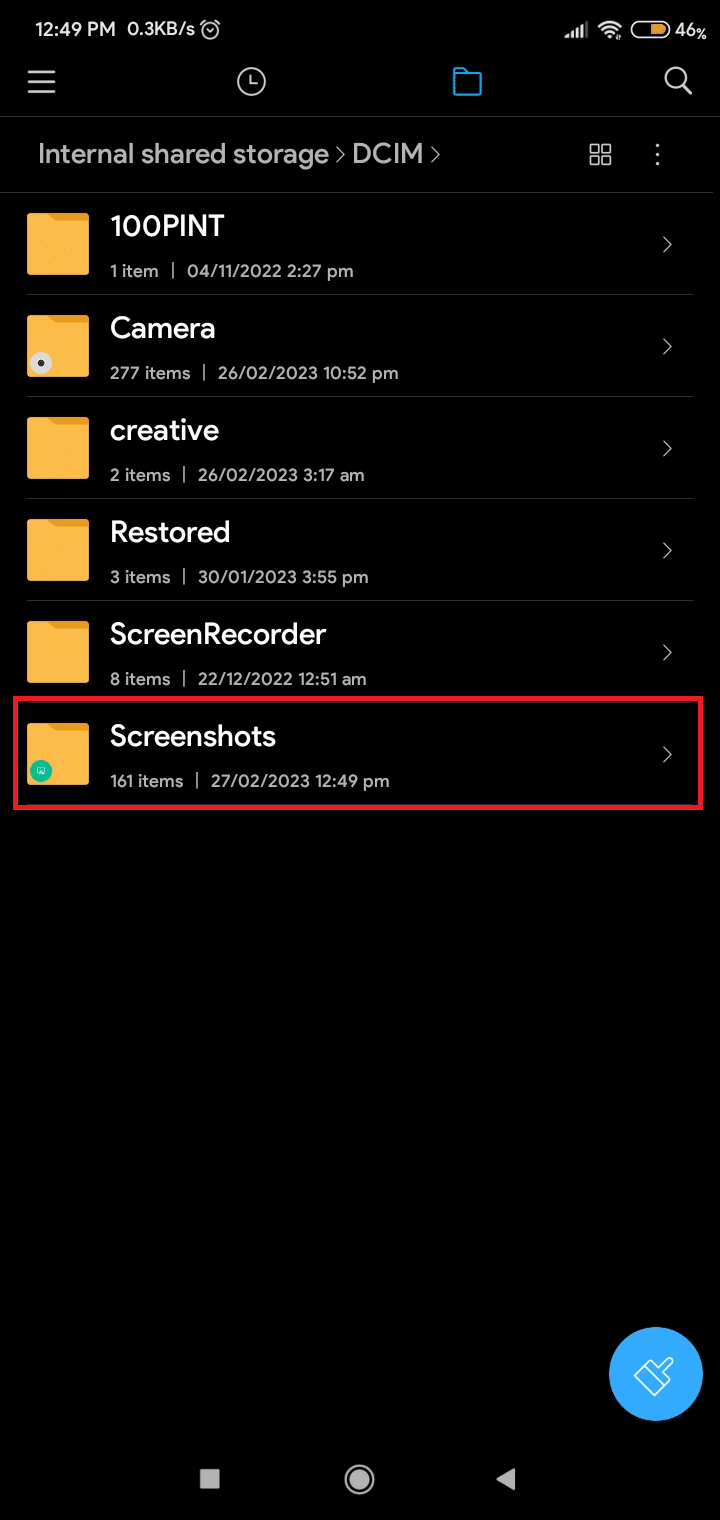 Abra la carpeta de captura de pantalla |  ¿Dónde se guardan las capturas de pantalla en Android?