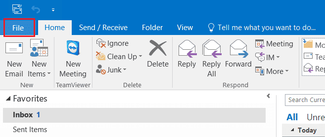 Haga clic en Archivo. Cómo instalar y usar el complemento Teams para Outlook
