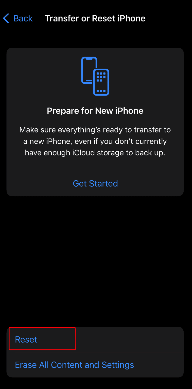toca restablecer.  16 formas de solucionar el problema del iPhone que no suena