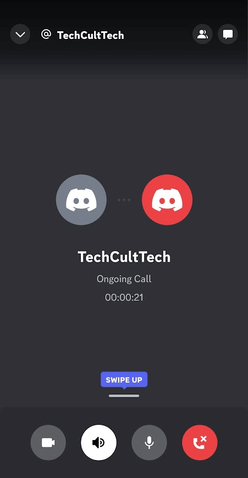 Inicie o únase a la llamada deseada en Discord