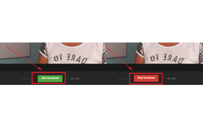 14 paso Haz clic en los botones para iniciar y detener tu Google Hangout en vivo.