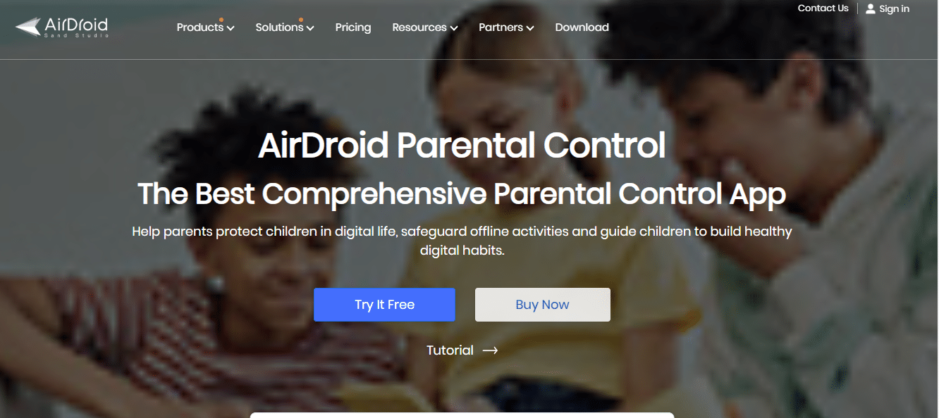 Página de control parental de Airdrop