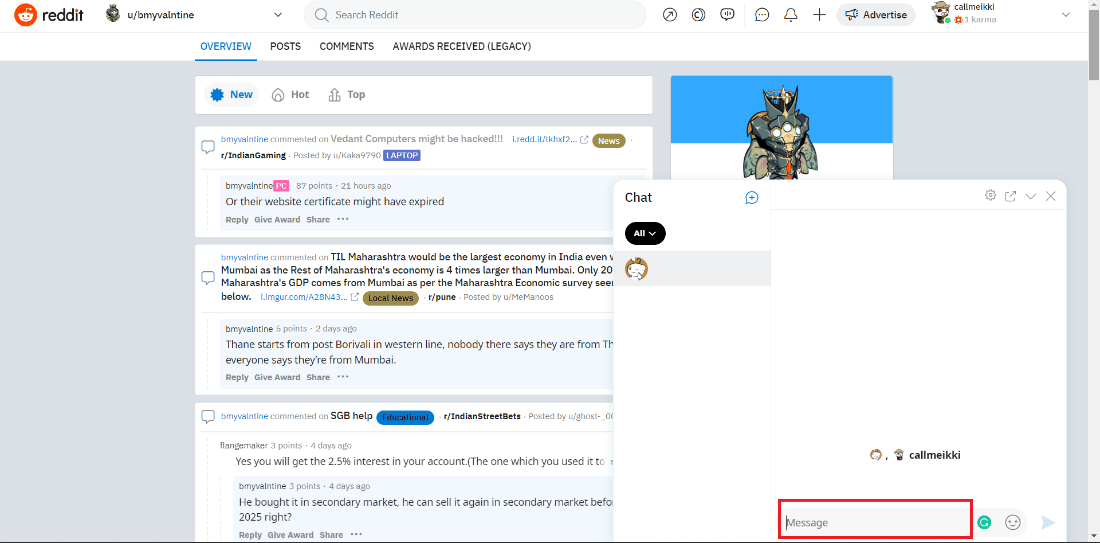 En la ventana de mensaje que aparece, escriba su mensaje. | ¿Cuándo puedo enviar mensajes privados en Reddit?