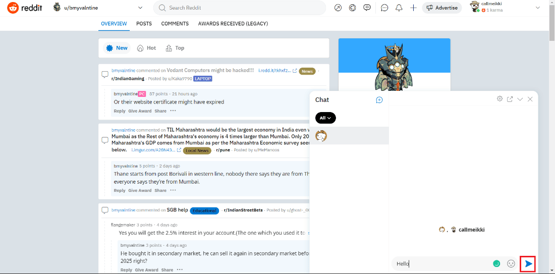 haga clic en el botón enviar para enviarlo al destinatario. | Cómo PM en Reddit