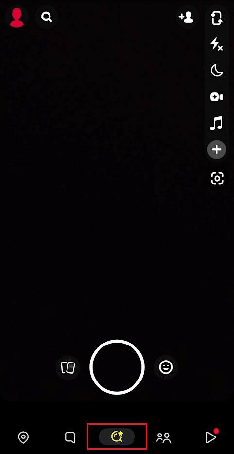 Toque la pestaña Explorar del panel inferior |  Snapchat filtro de parecido de celebridad