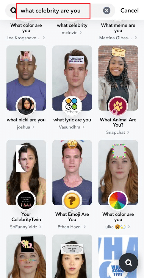 lente de snapchat