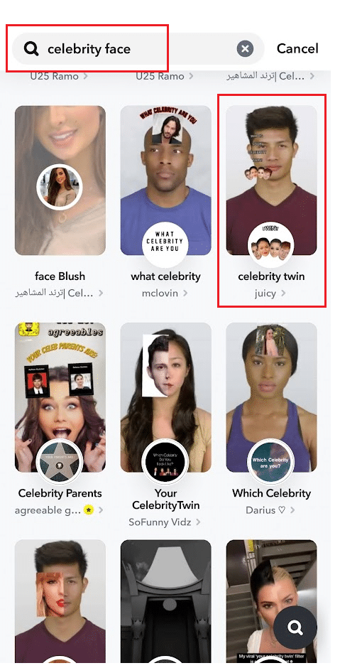 lente de snapchat
