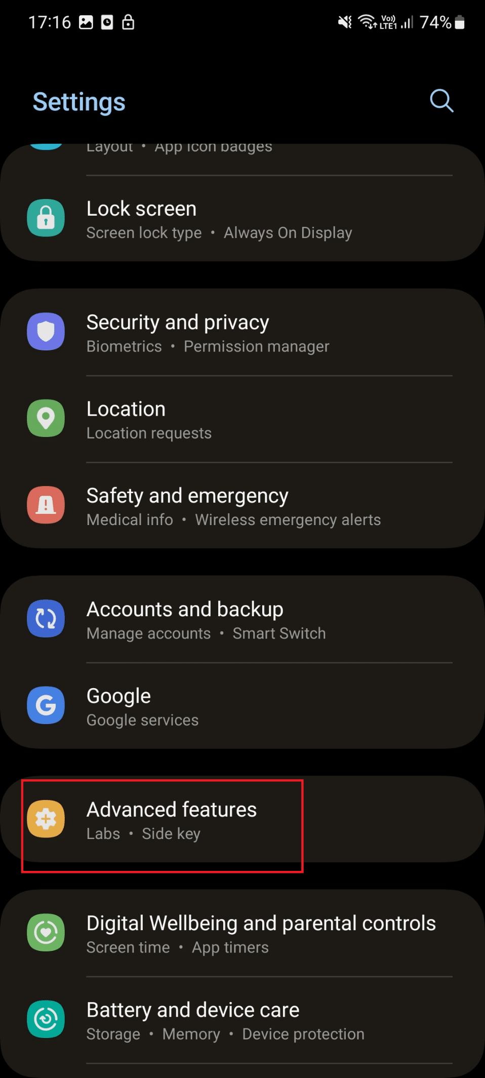 Funciones avanzadas en s21 | La pantalla de Android sigue oscureciéndose