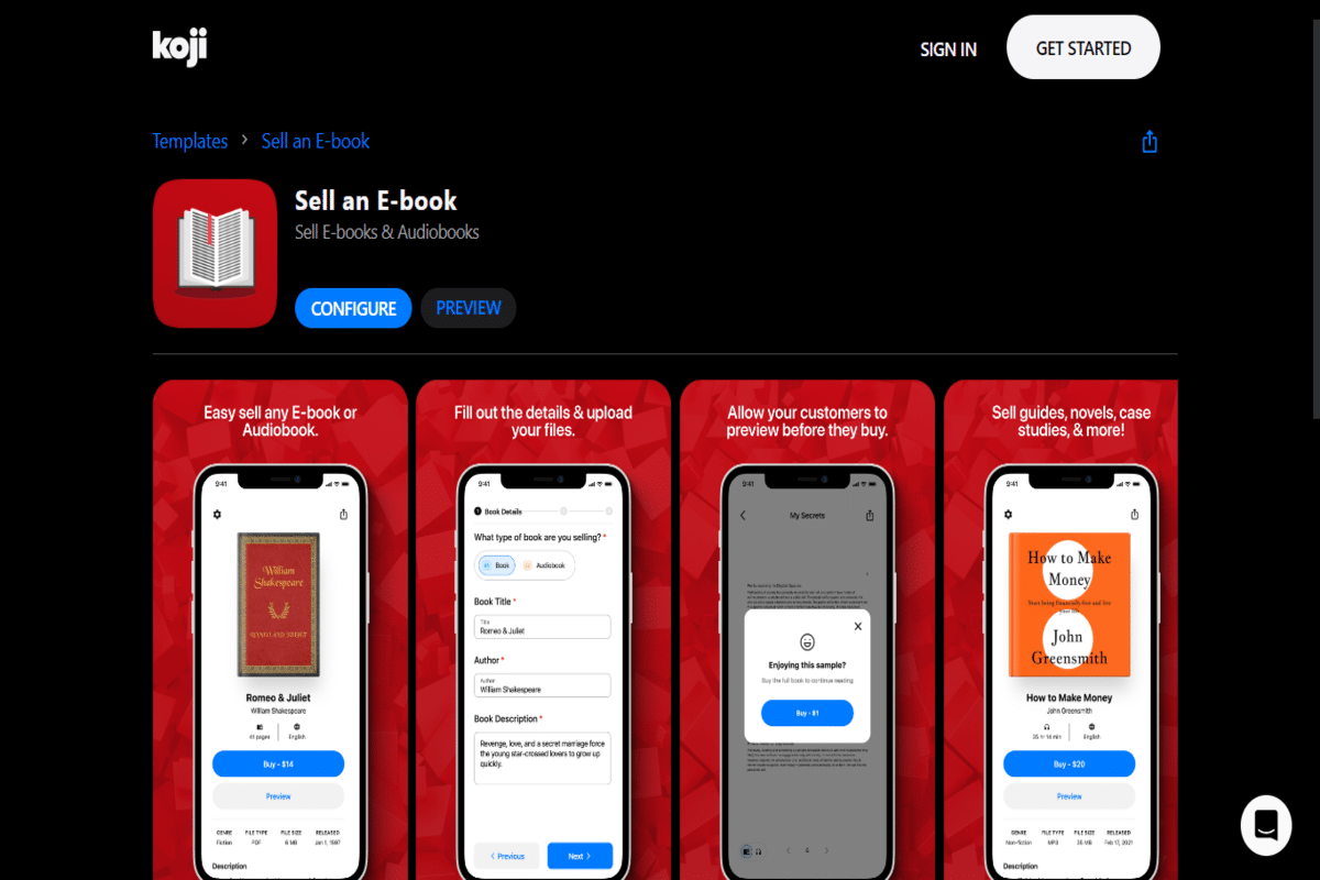 Nueva herramienta de Koji que permite a los creadores vender libros electrónicos en las redes sociales
