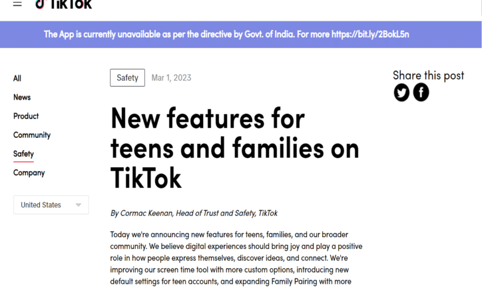 TikTok lanza nuevos controles de tiempo de pantalla