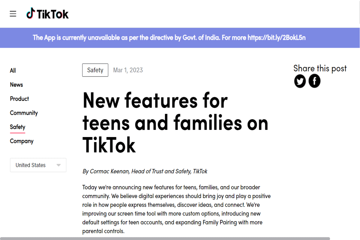 TikTok lanza nuevos controles de tiempo de pantalla