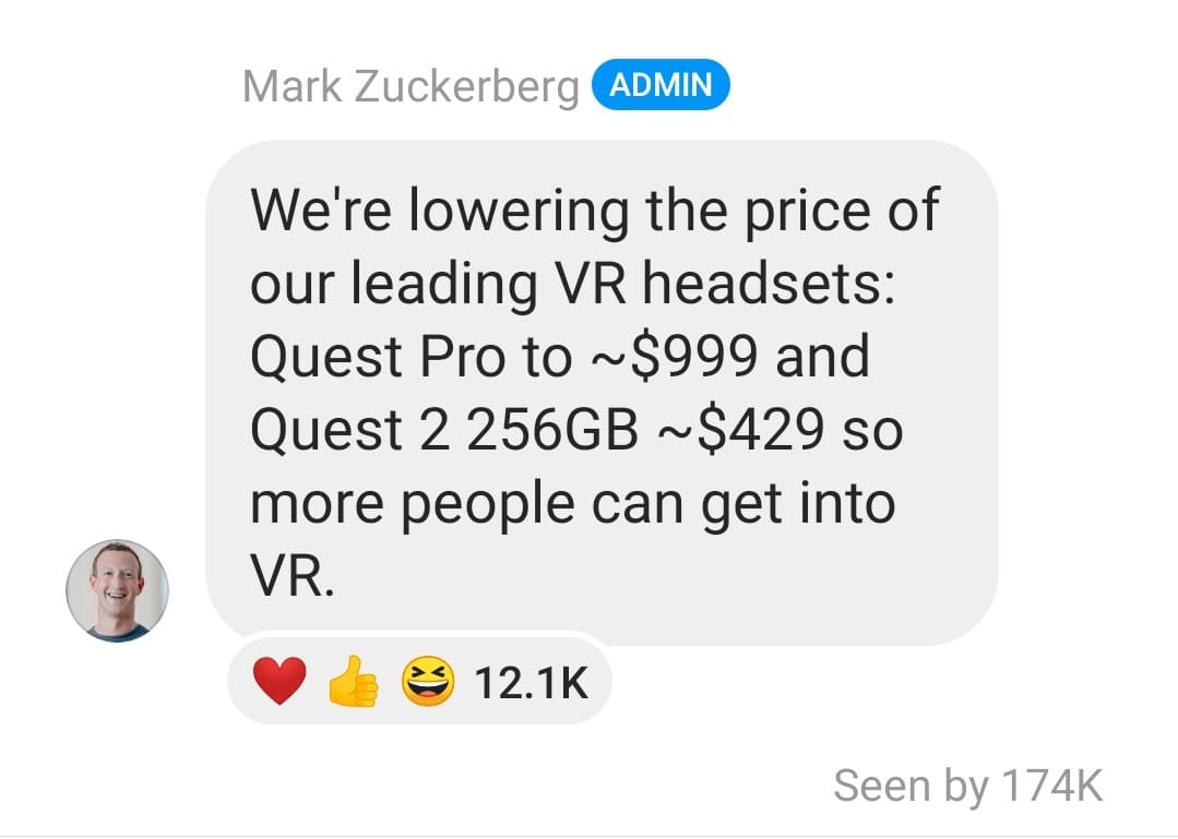 Meta Vr nuevos precios insta