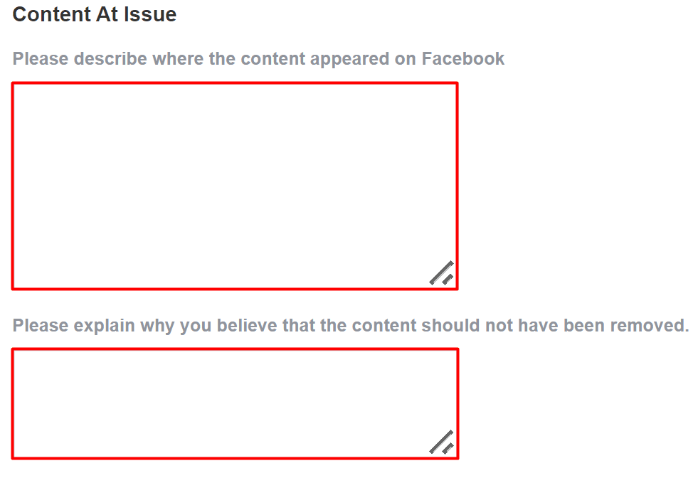 Describa su circunstancia |  ¿Se eliminan las cuentas de Facebook deshabilitadas?