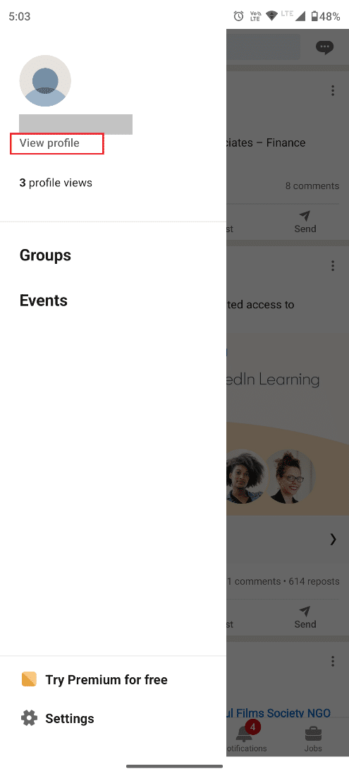 Luego, toca Ver perfil.