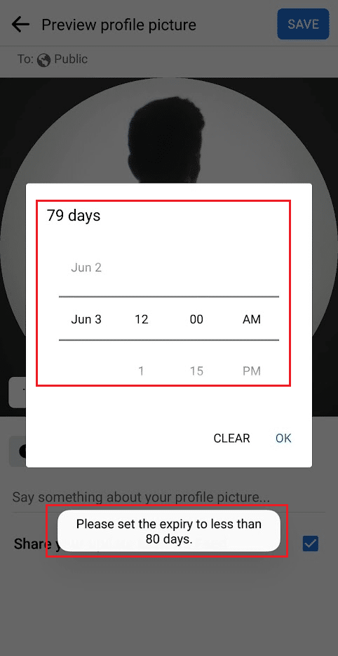 establecer la imagen de perfil de FB temporal por menos de 80 días |  Cómo agregar una imagen de perfil temporal en Facebook