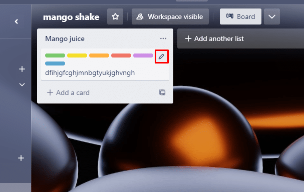 Haga clic en el icono del lápiz.  Cómo agregar una lista en Trello